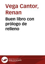 Buen libro con prólogo de relleno | Biblioteca Virtual Miguel de Cervantes