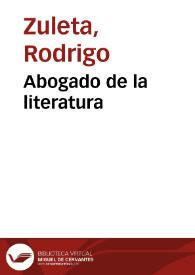 Abogado de la literatura | Biblioteca Virtual Miguel de Cervantes