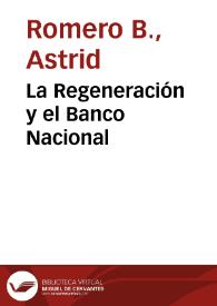 La Regeneración y el Banco Nacional | Biblioteca Virtual Miguel de Cervantes