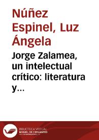 Jorge Zalamea, un intelectual crítico: literatura y disidencia | Biblioteca Virtual Miguel de Cervantes