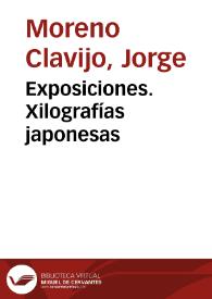 Exposiciones. Xilografías japonesas | Biblioteca Virtual Miguel de Cervantes