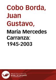 María Mercedes Carranza: 1945-2003 | Biblioteca Virtual Miguel de Cervantes