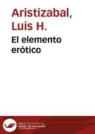 El elemento erótico | Biblioteca Virtual Miguel de Cervantes