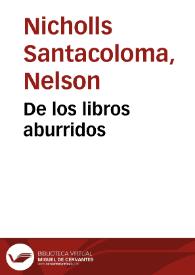 De los libros aburridos | Biblioteca Virtual Miguel de Cervantes