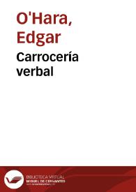 Carrocería verbal | Biblioteca Virtual Miguel de Cervantes