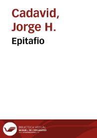 Epitafio | Biblioteca Virtual Miguel de Cervantes