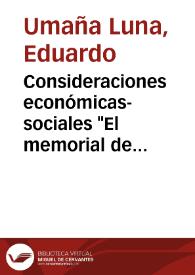 Consideraciones económicas-sociales "El memorial de agravios" | Biblioteca Virtual Miguel de Cervantes