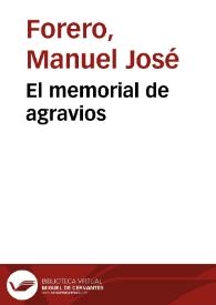 El memorial de agravios | Biblioteca Virtual Miguel de Cervantes