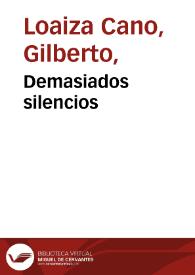 Demasiados silencios | Biblioteca Virtual Miguel de Cervantes