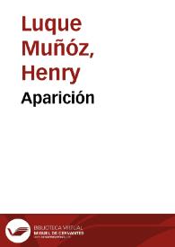 Aparición | Biblioteca Virtual Miguel de Cervantes