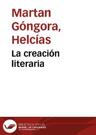 La creación literaria | Biblioteca Virtual Miguel de Cervantes