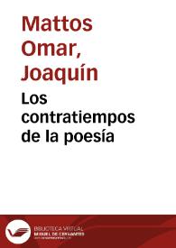 Los contratiempos de la poesía | Biblioteca Virtual Miguel de Cervantes