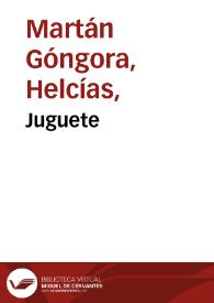 Juguete | Biblioteca Virtual Miguel de Cervantes
