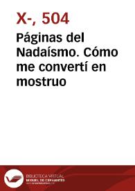 Páginas del Nadaísmo. Cómo me convertí en mostruo | Biblioteca Virtual Miguel de Cervantes