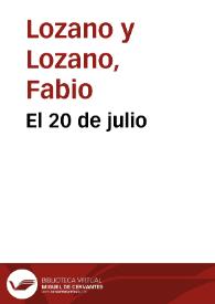 El 20 de julio | Biblioteca Virtual Miguel de Cervantes