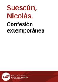 Confesión extemporánea | Biblioteca Virtual Miguel de Cervantes