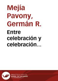 Entre celebración y celebración... | Biblioteca Virtual Miguel de Cervantes