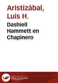 Dashiell Hammett en Chapinero | Biblioteca Virtual Miguel de Cervantes