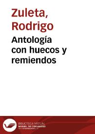 Antología con huecos y remiendos | Biblioteca Virtual Miguel de Cervantes