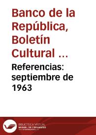 Referencias: septiembre de 1963 | Biblioteca Virtual Miguel de Cervantes
