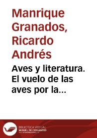 Aves y literatura. El vuelo de las aves por la literatura | Biblioteca Virtual Miguel de Cervantes