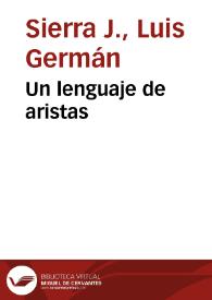 Un lenguaje de aristas | Biblioteca Virtual Miguel de Cervantes