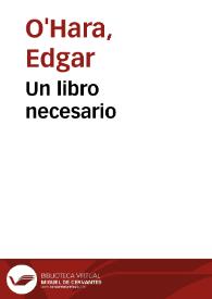Un libro necesario | Biblioteca Virtual Miguel de Cervantes