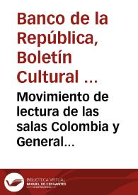 Movimiento de lectura de las salas Colombia y General durante los meses de agosto y septiembre de 1979 | Biblioteca Virtual Miguel de Cervantes