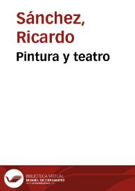 Pintura y teatro | Biblioteca Virtual Miguel de Cervantes