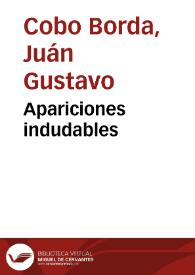 Apariciones indudables | Biblioteca Virtual Miguel de Cervantes