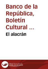 El alacrán | Biblioteca Virtual Miguel de Cervantes