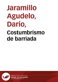 Costumbrismo de barriada | Biblioteca Virtual Miguel de Cervantes