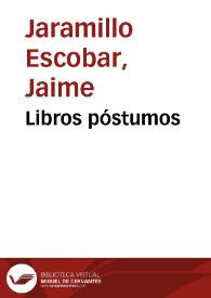 Libros póstumos | Biblioteca Virtual Miguel de Cervantes
