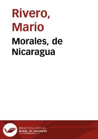 Morales, de Nicaragua | Biblioteca Virtual Miguel de Cervantes