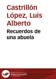 Recuerdos de una abuela | Biblioteca Virtual Miguel de Cervantes