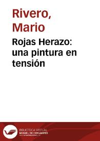 Rojas Herazo: una pintura en tensión | Biblioteca Virtual Miguel de Cervantes
