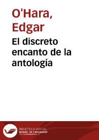 El discreto encanto de la antología | Biblioteca Virtual Miguel de Cervantes