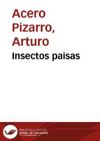 Insectos paisas | Biblioteca Virtual Miguel de Cervantes
