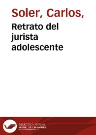 Retrato del jurista adolescente | Biblioteca Virtual Miguel de Cervantes