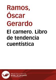El carnero. Libro de tendencia cuentística | Biblioteca Virtual Miguel de Cervantes