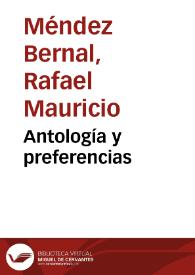 Antología y preferencias | Biblioteca Virtual Miguel de Cervantes