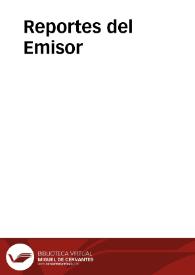 Reportes del Emisor | Biblioteca Virtual Miguel de Cervantes