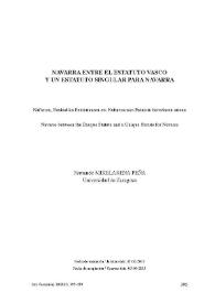 Navarrra entre el Estatuto Vasco y un Estatuto singular para Navarra / Fernando Mikelarena Peña | Biblioteca Virtual Miguel de Cervantes