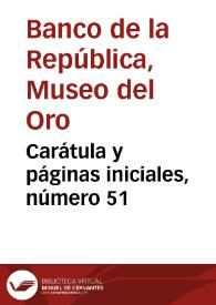 Carátula y páginas iniciales, número 51 | Biblioteca Virtual Miguel de Cervantes