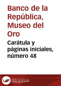 Carátula y páginas iniciales, número 48 | Biblioteca Virtual Miguel de Cervantes