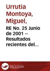 RE No. 25 Junio de 2001 -- Resultados recientes del debate sobre regímenes cambiarios - La propuesta del nuevo peso | Biblioteca Virtual Miguel de Cervantes