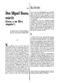 Don Miguel Bueno, mártir (Notas a un libro singular) / Francisco Martínez García | Biblioteca Virtual Miguel de Cervantes