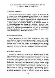 Las Academias hispanoamericanas en la clausura del II Congreso | Biblioteca Virtual Miguel de Cervantes
