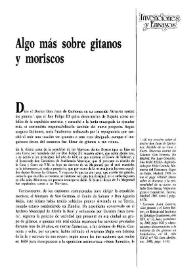 Algo más sobre gitanos y moriscos / Antonio Gómez Alfaro | Biblioteca Virtual Miguel de Cervantes