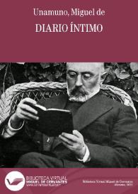 Diario íntimo / Miguel de Unamuno | Biblioteca Virtual Miguel de Cervantes